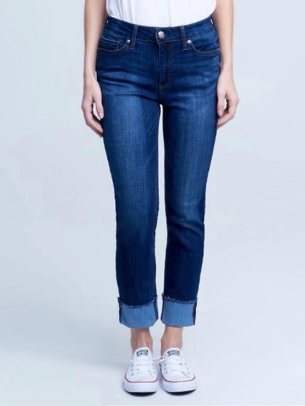Seven 7 High Rise Slim Straight Jeans - Picture 1 of 9